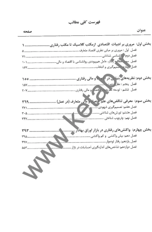 کتاب مبانی اقتصاد و مالی رفتاری