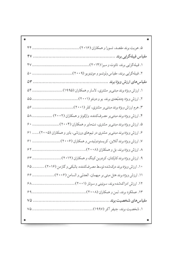 کتاب مجموعه پرسش نامه های مدیریت برند