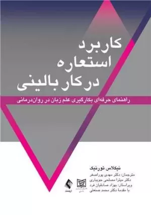 کتاب کاربرد استعاره در کار بالینی راهنمای حرفه ای بکارگیری علم زبان در روان درمانی