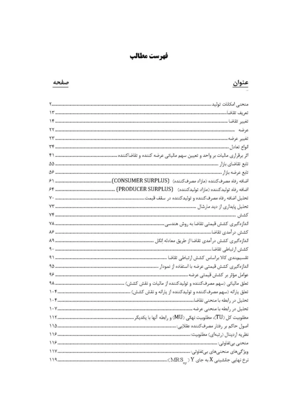 کتاب نظریه و مسائل اقتصاد خرد